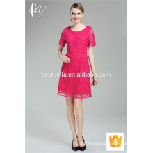 Alibaba Robe courte à manches courtes en mousseline de soie rose nouvelle robe décontractée 2017
